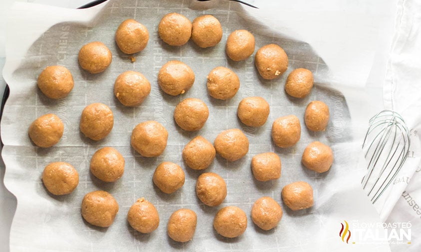 rolled snickerdoodle truffle dough