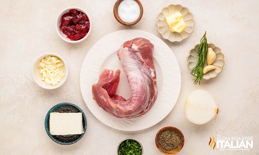 ingredients for stuffed pork tenderloin recipe
