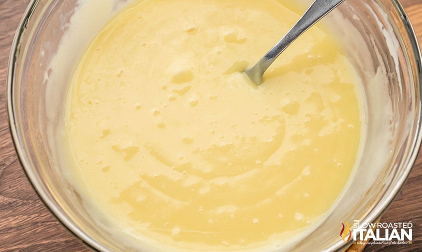 mixed ganache for white chocolate truffles