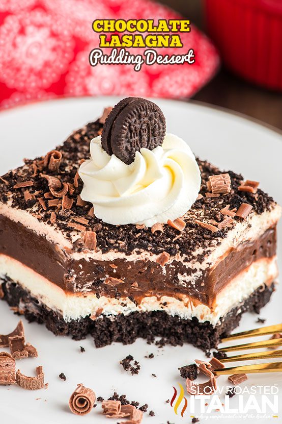 titled image: Chocolate Lasagna Pudding Dessert