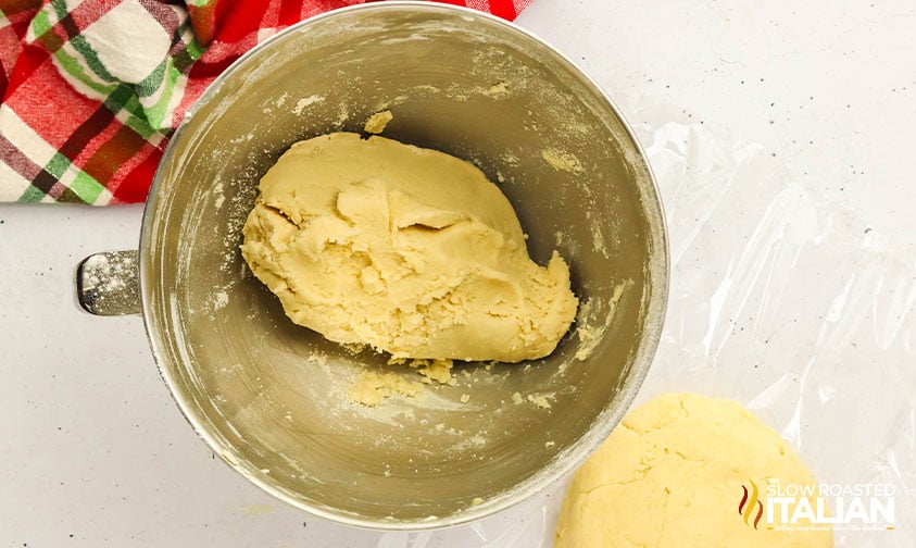 sugar cookie base for chocolate pinwheel cookies