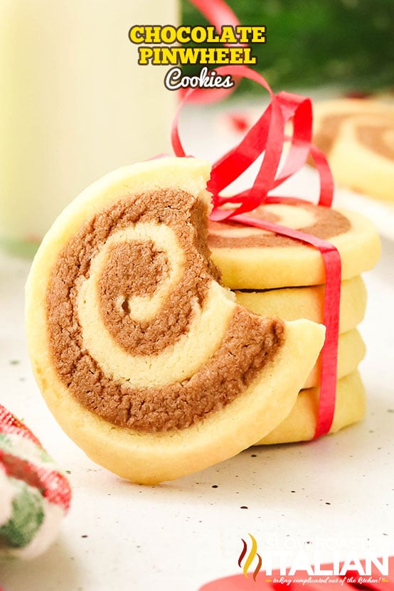 titled: Chocolate Pinwheel Cookies