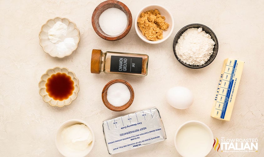 ingredients for cream cheese coffee cake