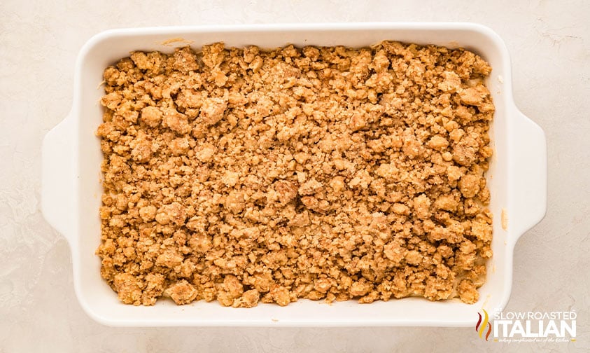 cream cheese coffee cake topped with streusel