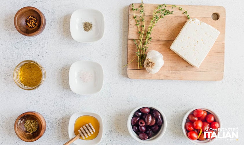 ingredients for baked feta recipe