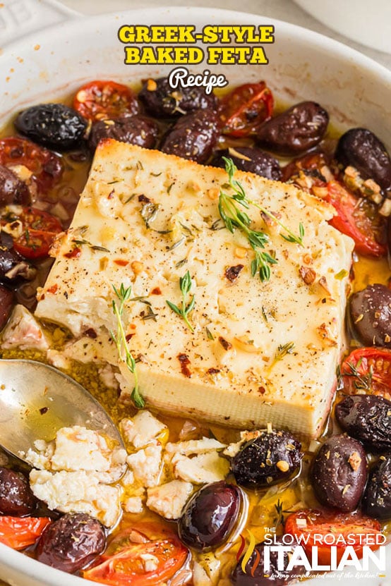 titled: Greek-Style Baked Feta Recipe