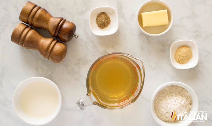 ingredients for homemade condensed cream of chicken soup recipe