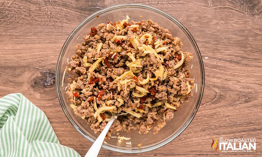 mixed sausage filling for italian potato skins