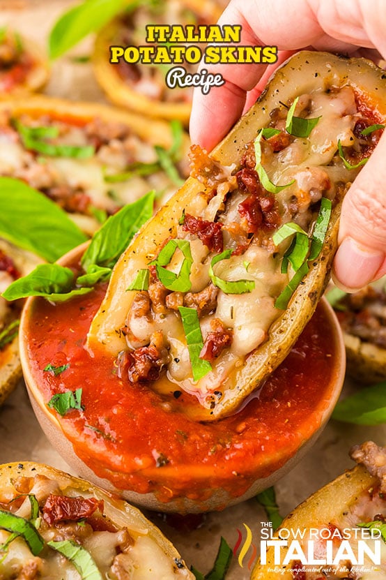 titled: Italian Potato Skins Recipe