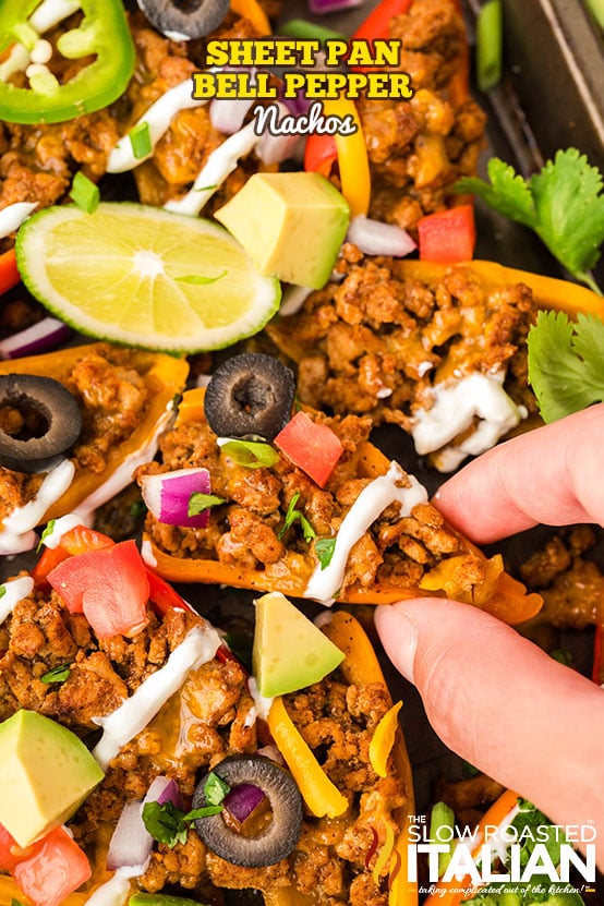 titled image: Sheet Pan Bell Pepper Nachos