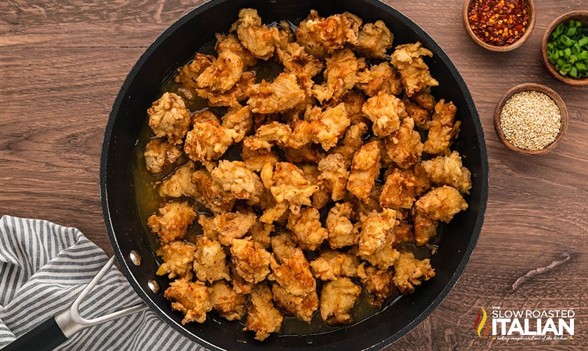 simple orange chicken recipe coated in sauce