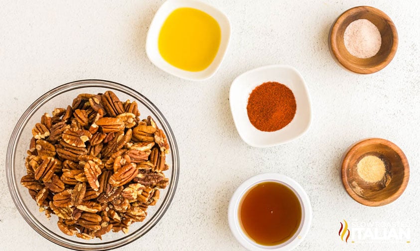 ingredients for spiced pecans recipe