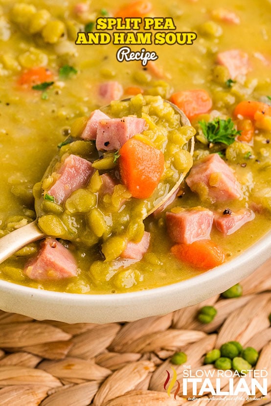 titled: Split Pea and Ham Soup Recipe