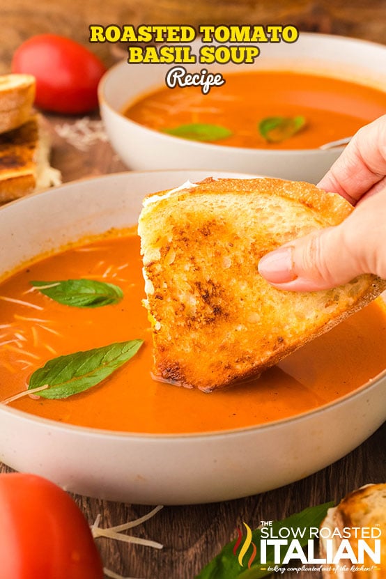 titled image: Roasted Tomato Basil Soup Recipe