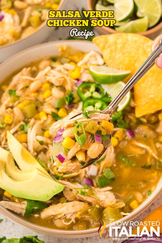 titled image: Salsa Verde Chicken Soup Recipe