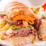 closeup of a gatsby sandwich