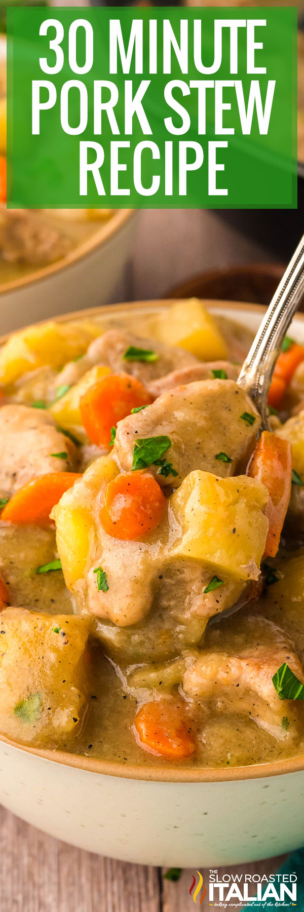 30 Minute Pork Stew Recipe -PIN