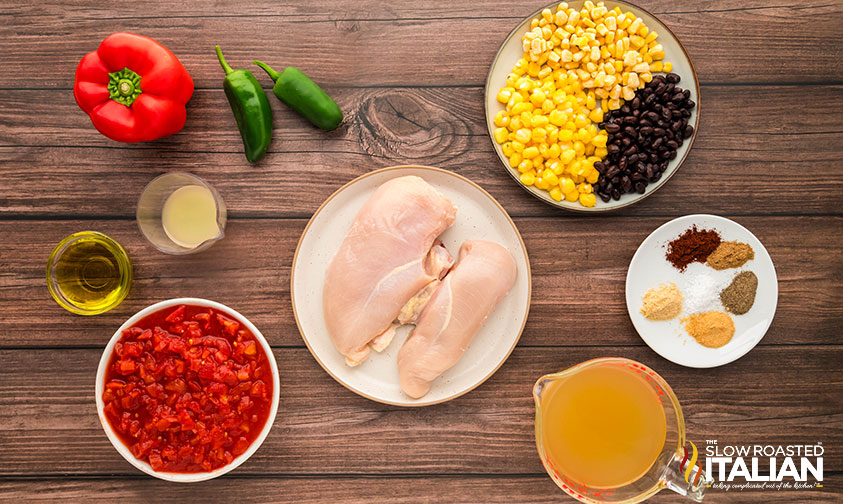 ingredients for chicken tortilla soup recipe