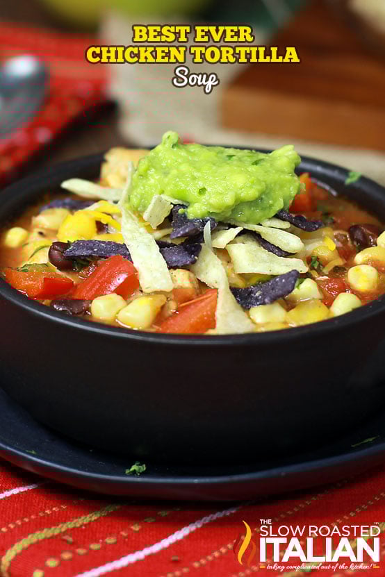 titled image: Best Ever Chicken Tortilla Soup