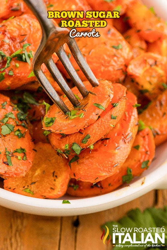 titled image: Brown Sugar Roasted Carrots