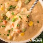 spoonful of chicken pot pie soup