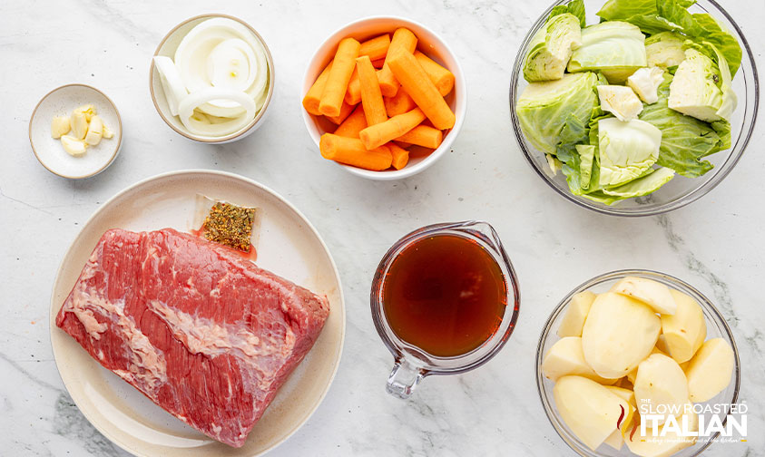 ingredients for instant pot corned beef and cabbage