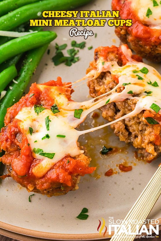 titled image: Cheesy Italian Mini Meatloaf Cups Recipe