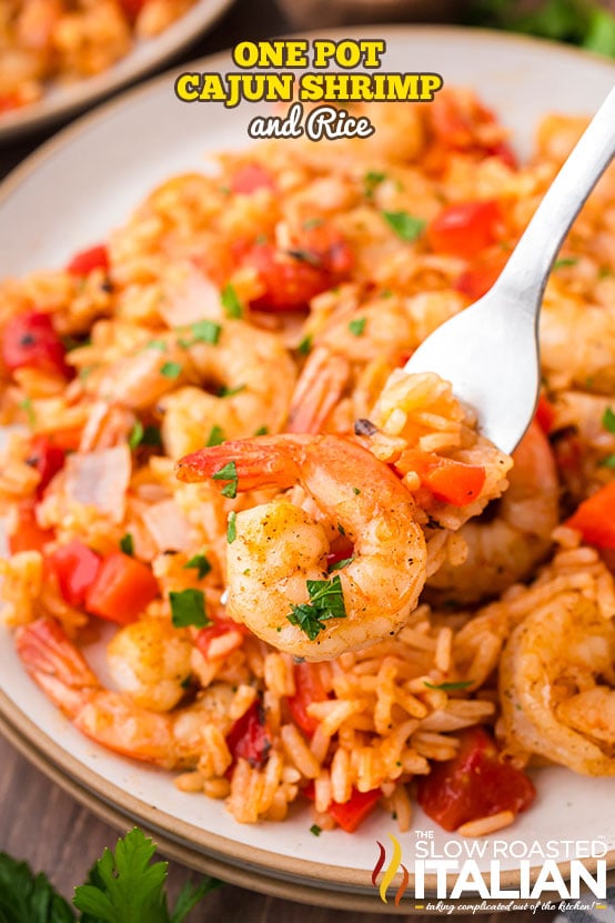 titled: One Pot Cajun Shrimp and Rice
