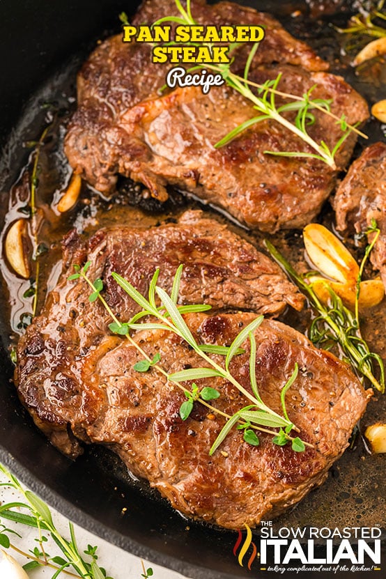 Titled image: Pan Seared Steak Recipe