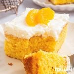 closeup of a slice of pig pickin cake