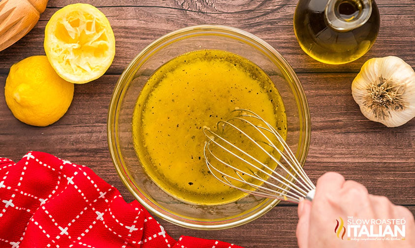 whisking dressing for arugula salad recipe