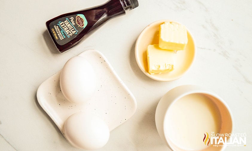 Ingredients for blueberry fritters recipe