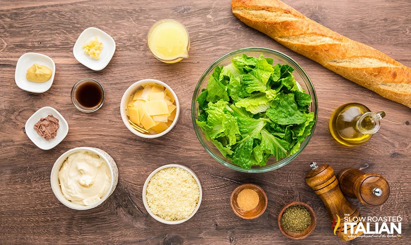 ingredients for classic caesar salad recipe