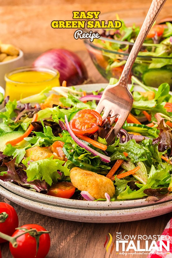 Titled image: Easy Green Salad Recipe