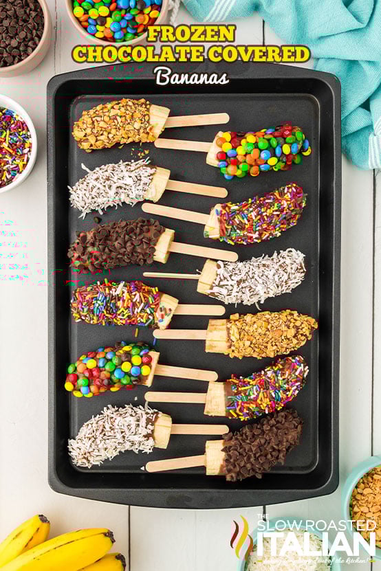 Titled image: Frozen Chocolate Covered Bananas