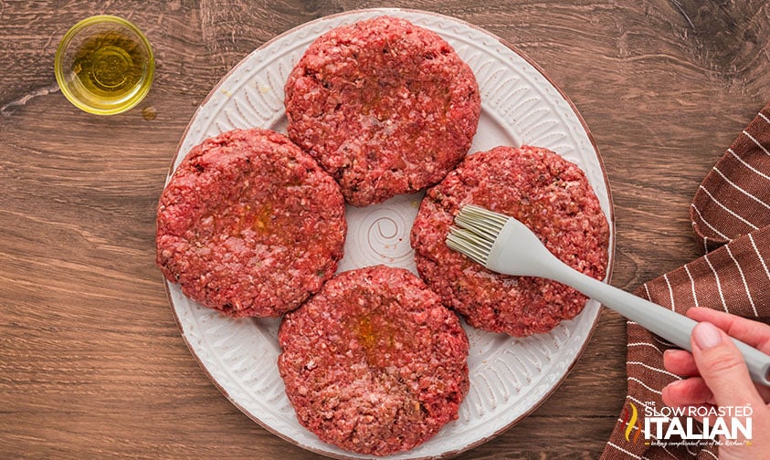 formed and seasoned patties for bbq bacon burger