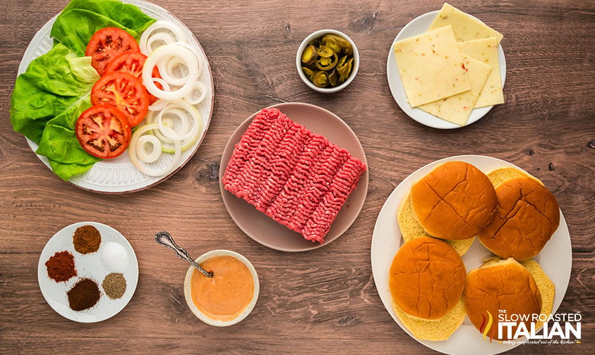 ingredient for pepper jack burger