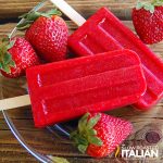 closeup of Sublime Strawberry Popsicles