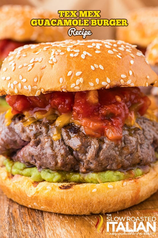 titled image: TEX MEX Guacamole Burger Recipe