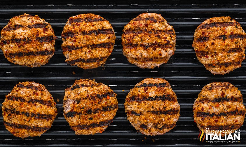 grilled turkey burger slider patties