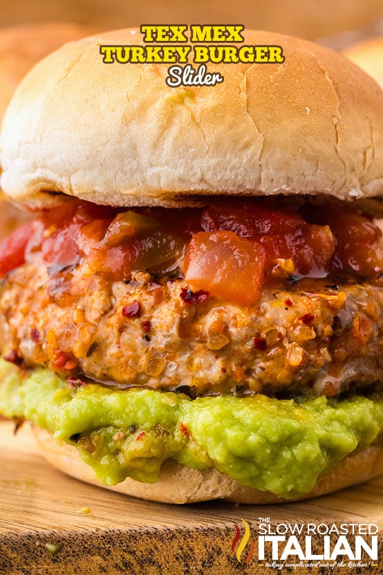 Titled image: TEX MEX Turkey Burger Slider