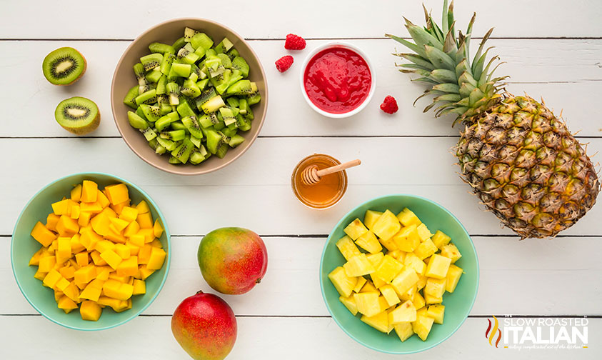 ingredients for tropical popsicles