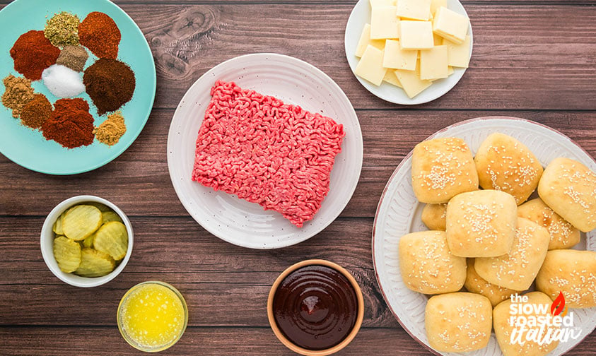ingredients for bbq sliders