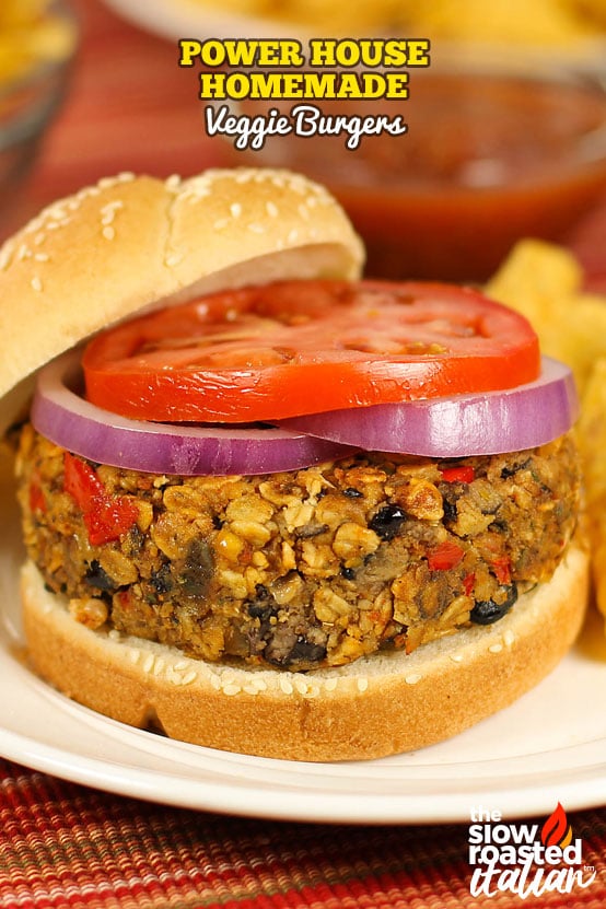 Titled: Power house Homemade Veggie Burgers