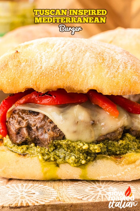 Titled: Tuscan Inspired Mediterranean Burger